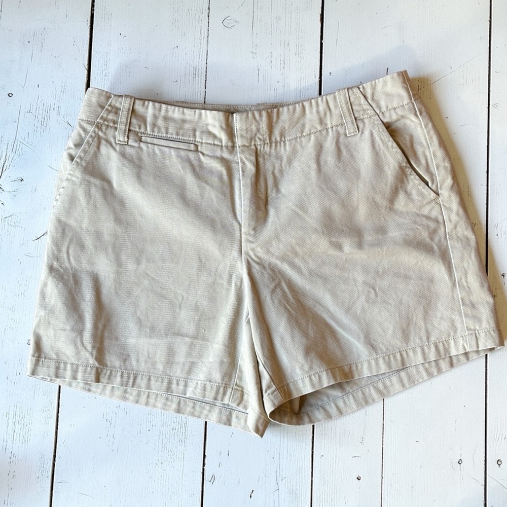 J.Crew Chino Shorts Khaki Size 2 Classic Cotton Casual Preppy